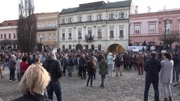 Foto: ilustračné, protest v Prešove, 5.4.2018